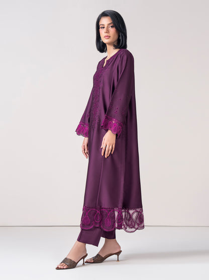 2 Piece Silk Suit- Embroidered (Pret)