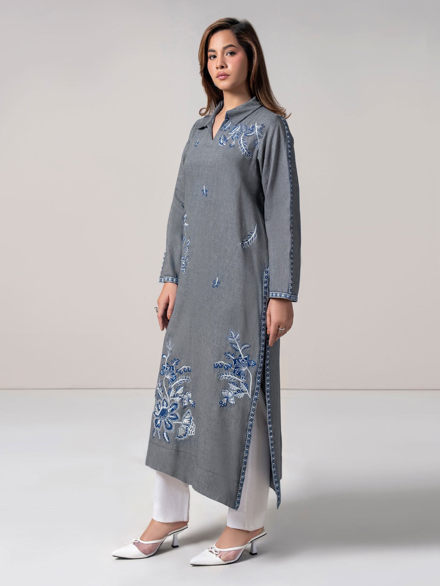 Yarn Dyed Shirt-Embroidered (Pret)