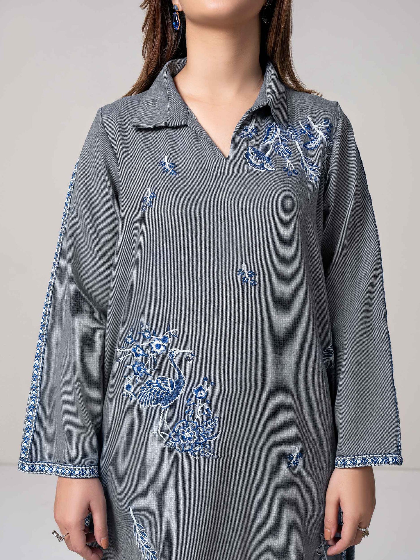 Yarn Dyed Shirt-Embroidered (Pret)