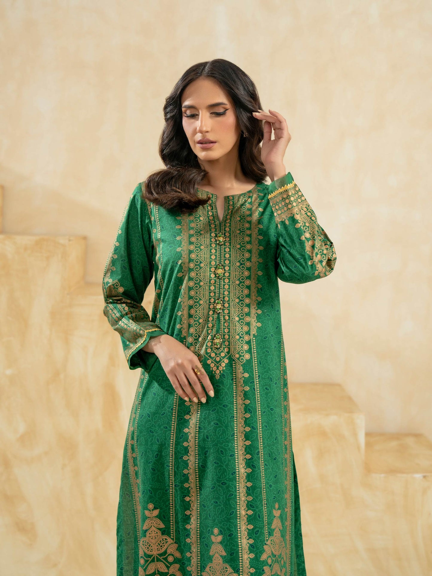 2 Piece Lawn Suit-Paste-Print (Pret)