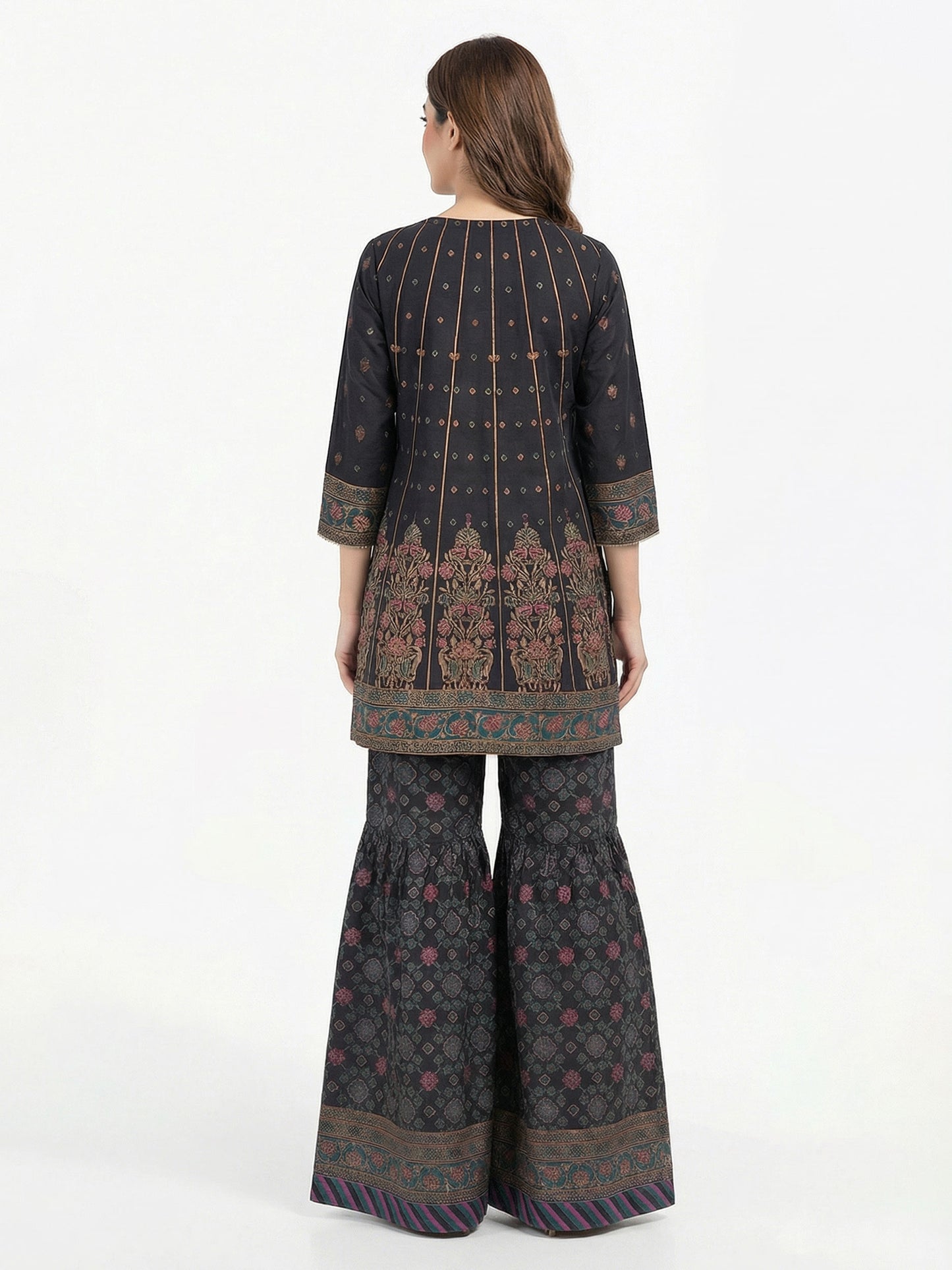 2 Piece Lawn Slub Suit-Embroidered (Pret)