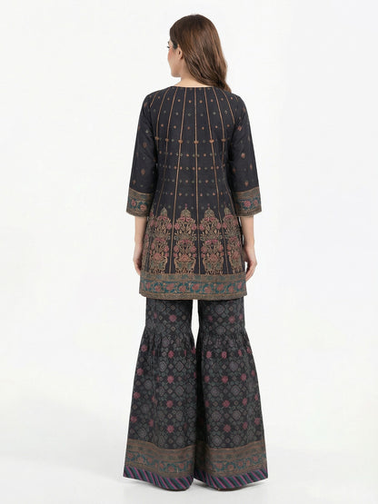 2 Piece Lawn Slub Suit-Embroidered (Pret)