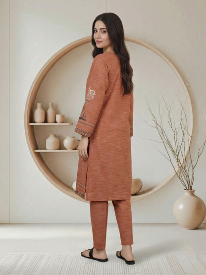2 Piece Yarn Dyed Suit- Embroidered (Pret)