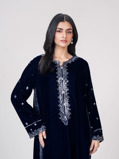2 Piece Velvet Suit (Pret)