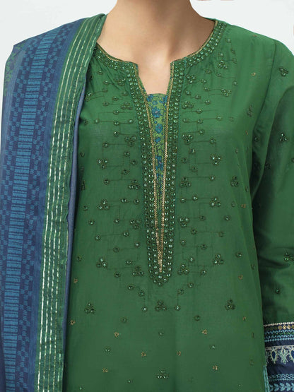3 Piece Lawn Suit- Embroidered (Pret)