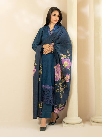 3 Piece Cotton Suit-Embroidered (Pret)
