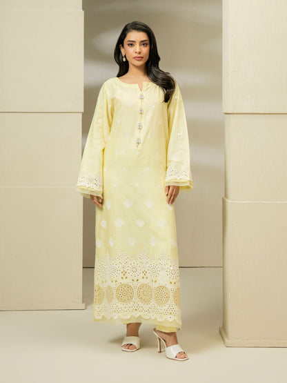 2 Piece Jacquard Suit-Embroidered (Pret)