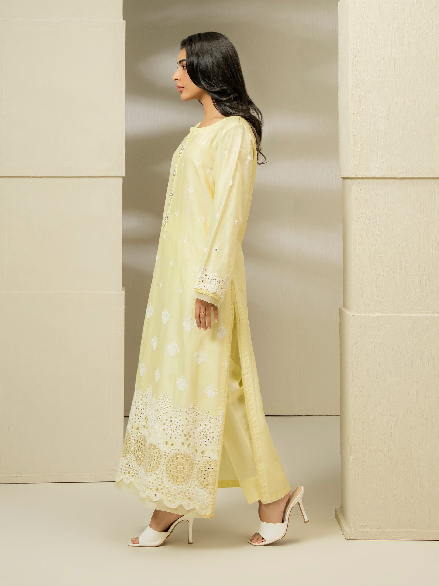 2 Piece Jacquard Suit-Embroidered (Pret)