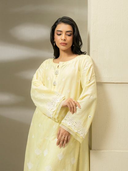 2 Piece Jacquard Suit-Embroidered (Pret)