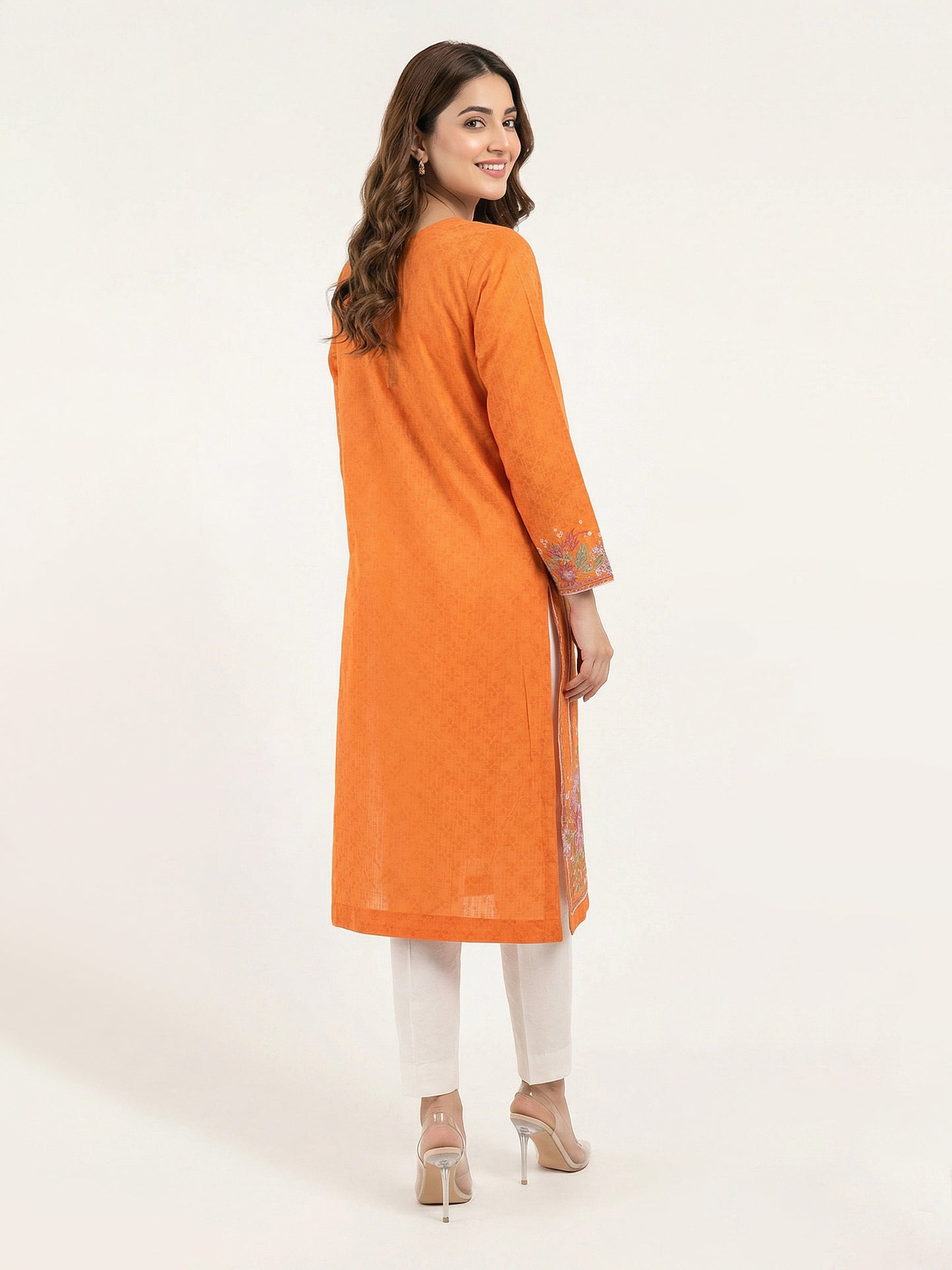 Self Jacquard Shirt-Embroidered (Pret)