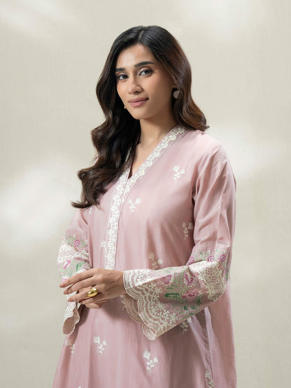 2-Piece Self Jacquard Suit-Embroidered (Pret)