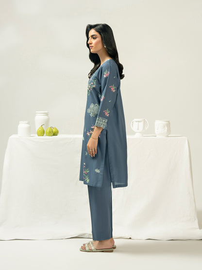 2 Piece Dobby Suit-Embroidered (Pret)