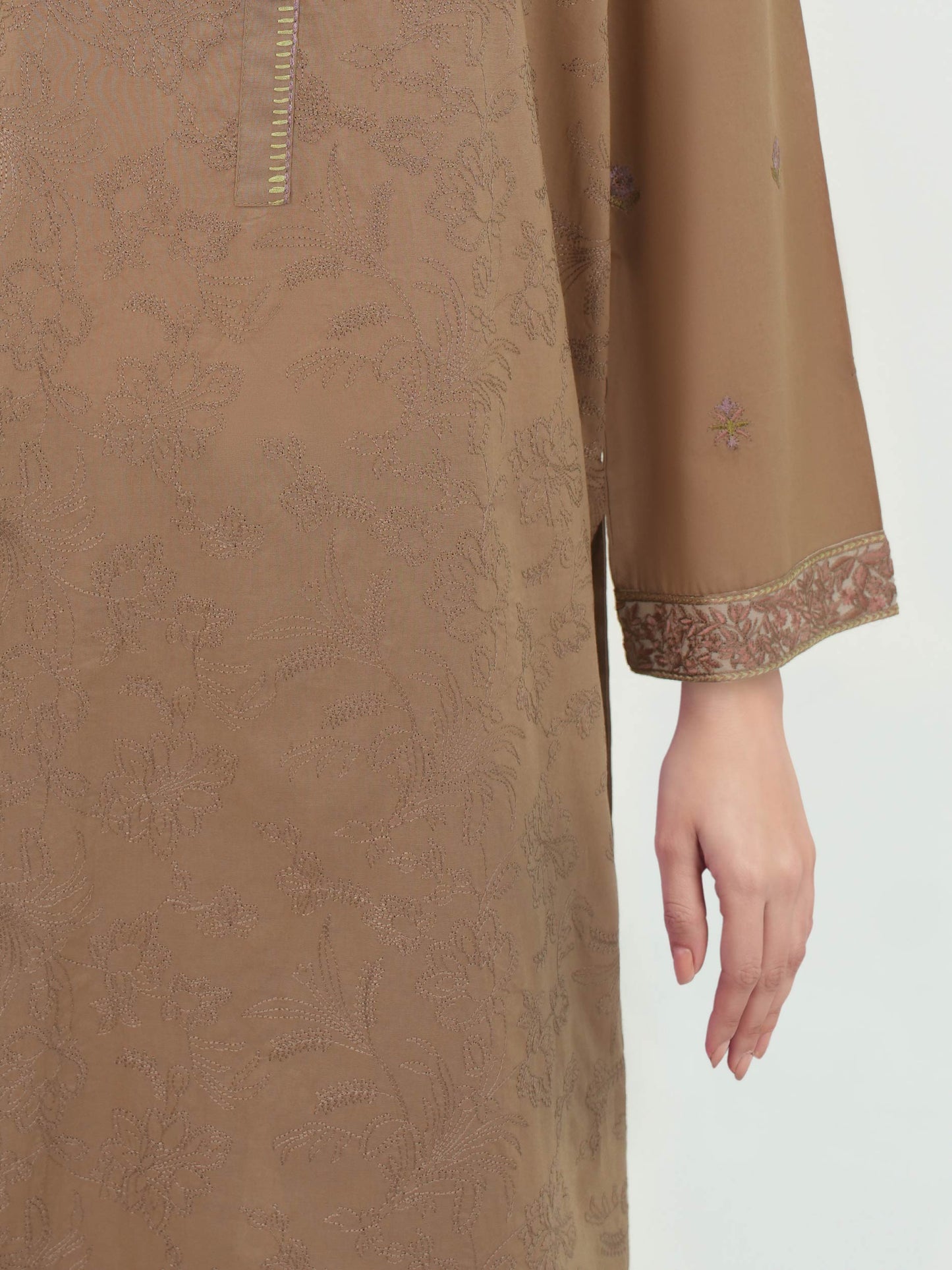 2 Piece Cambric Suit- Embroidered (Pret)