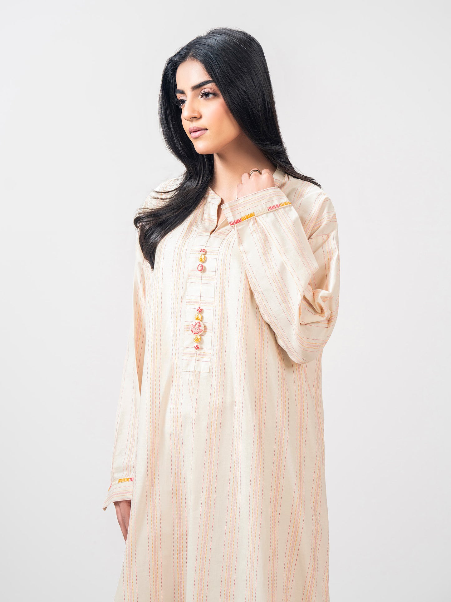 2 Piece Yarn Dyed Suit- Embroidered (Pret)