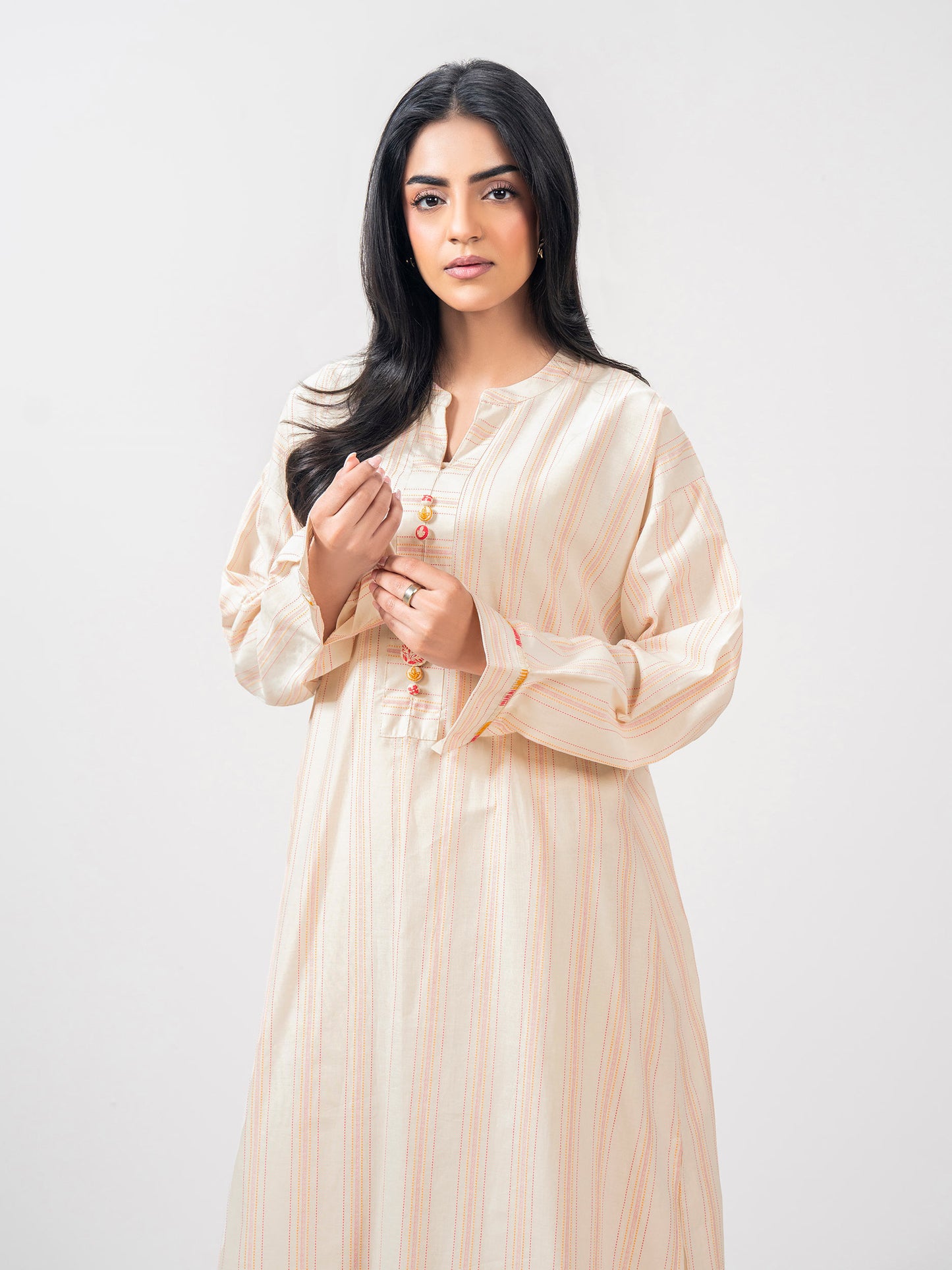 2 Piece Yarn Dyed Suit- Embroidered (Pret)