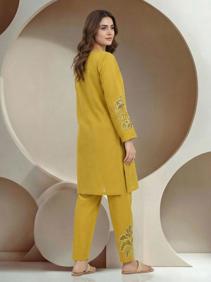 2 Piece Lawn Texture Suit- Embroidered (Pret)