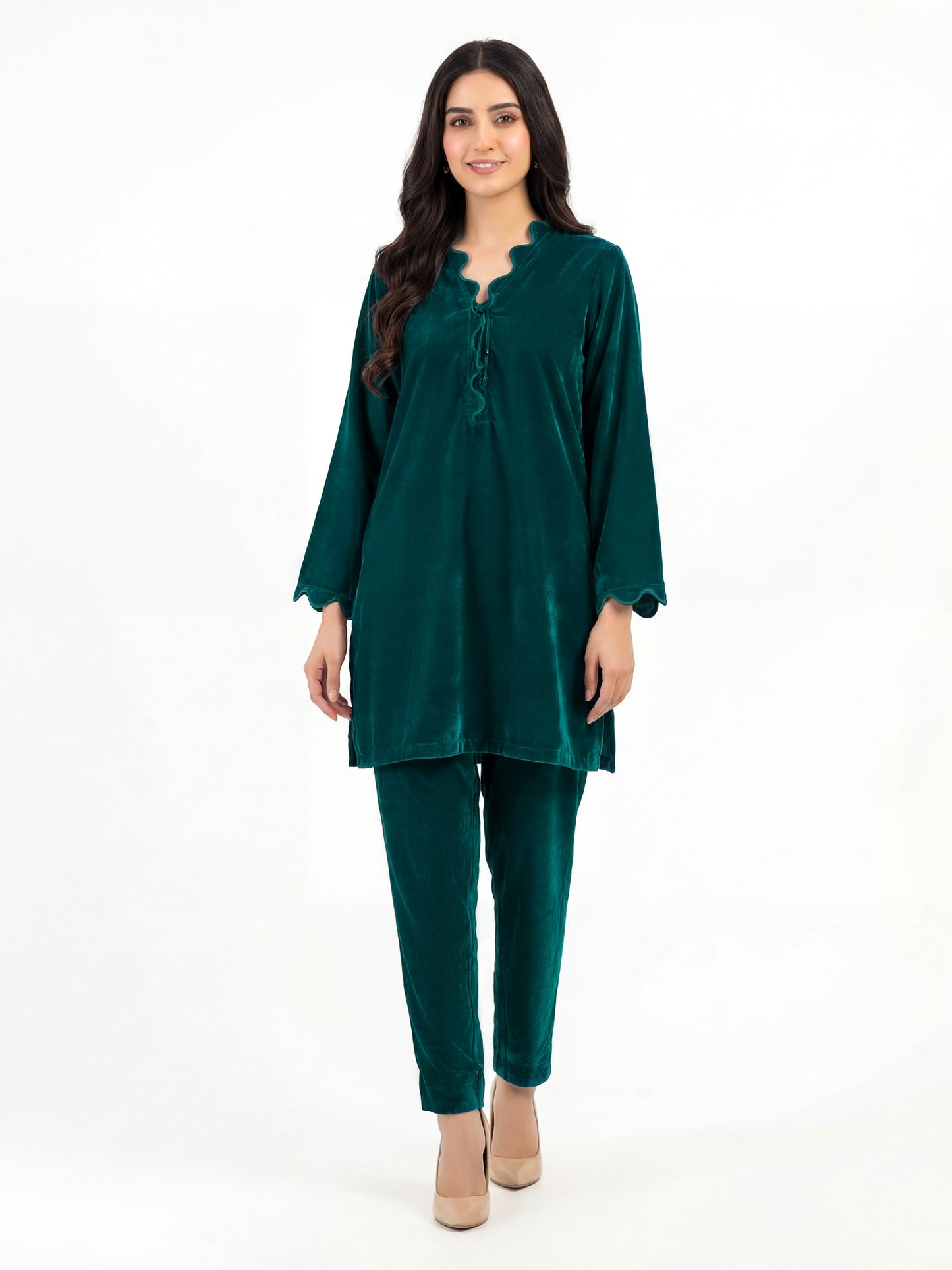 2 Piece Velvet Suit (Pret)