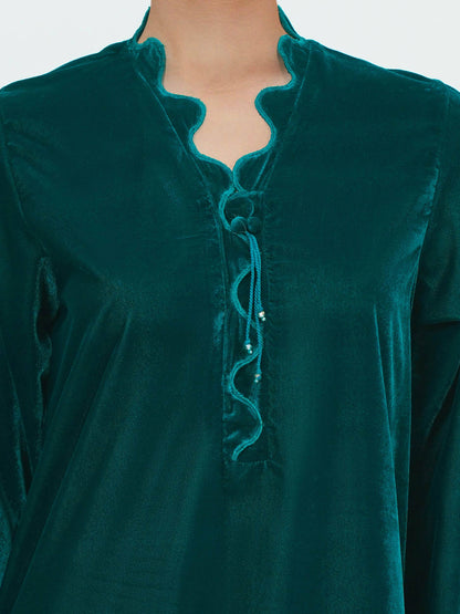 2 Piece Velvet Suit (Pret)