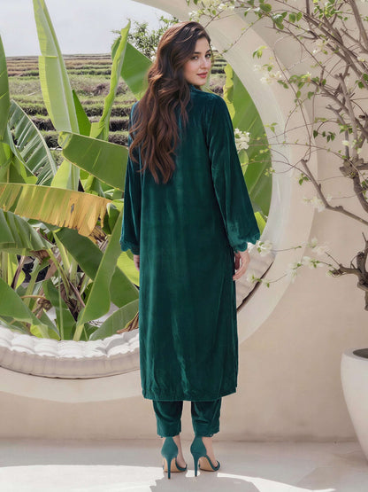 2 Piece Velvet Suit (Pret)