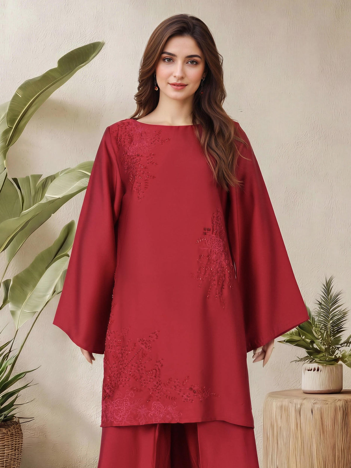 2 Piece Premium Silk Suit- Embroidered (Pret) WINTER ARTICLE