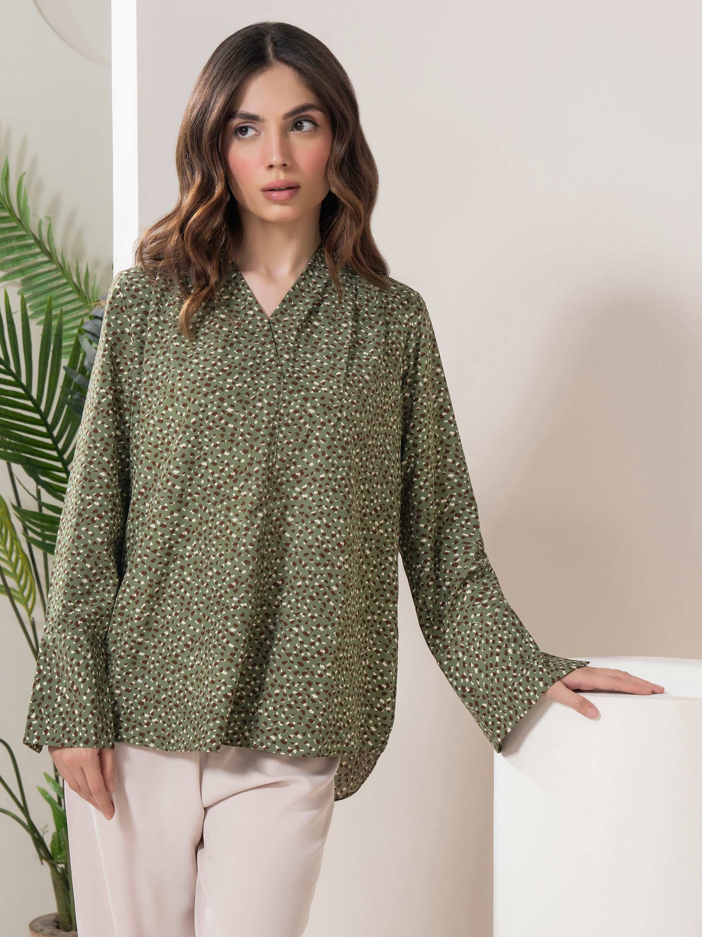 Printed Silk Top