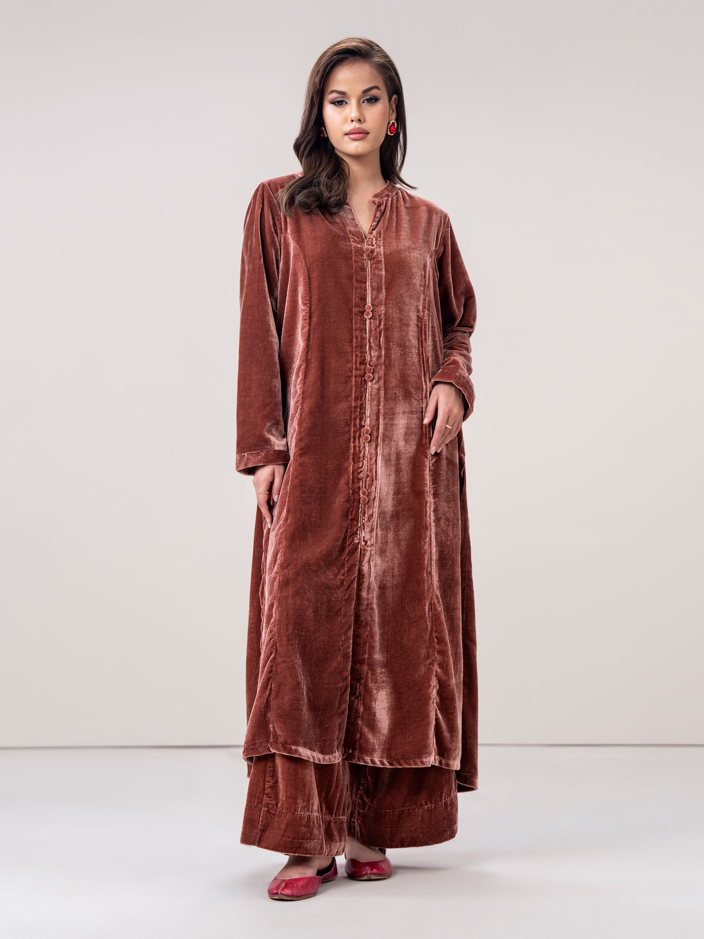 2 Piece Velvet Suit (Pret)
