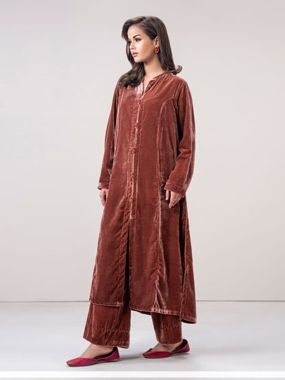 2 Piece Velvet Suit (Pret)
