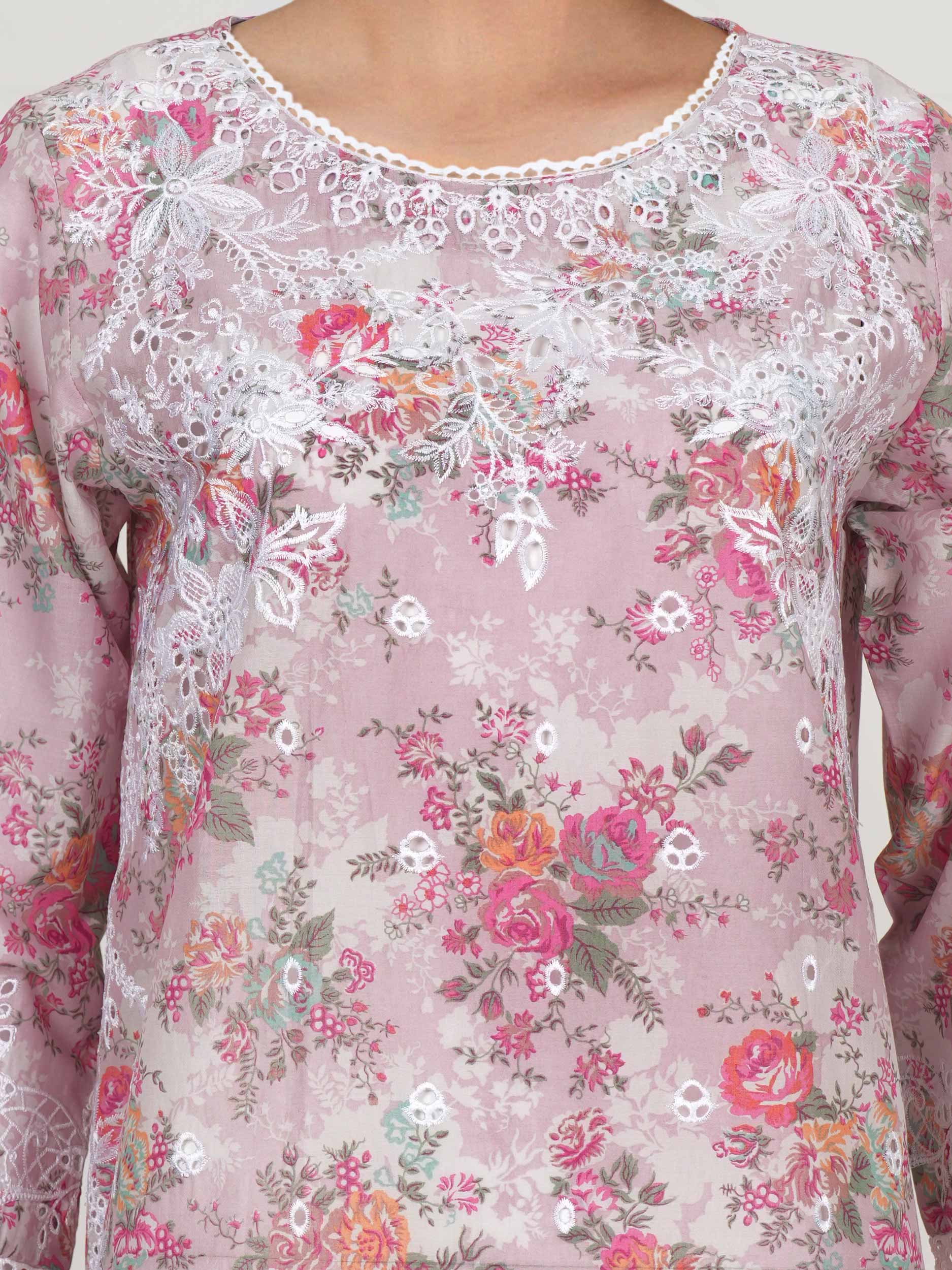 3 Piece Lawn Suit- Embroidered (Pret)