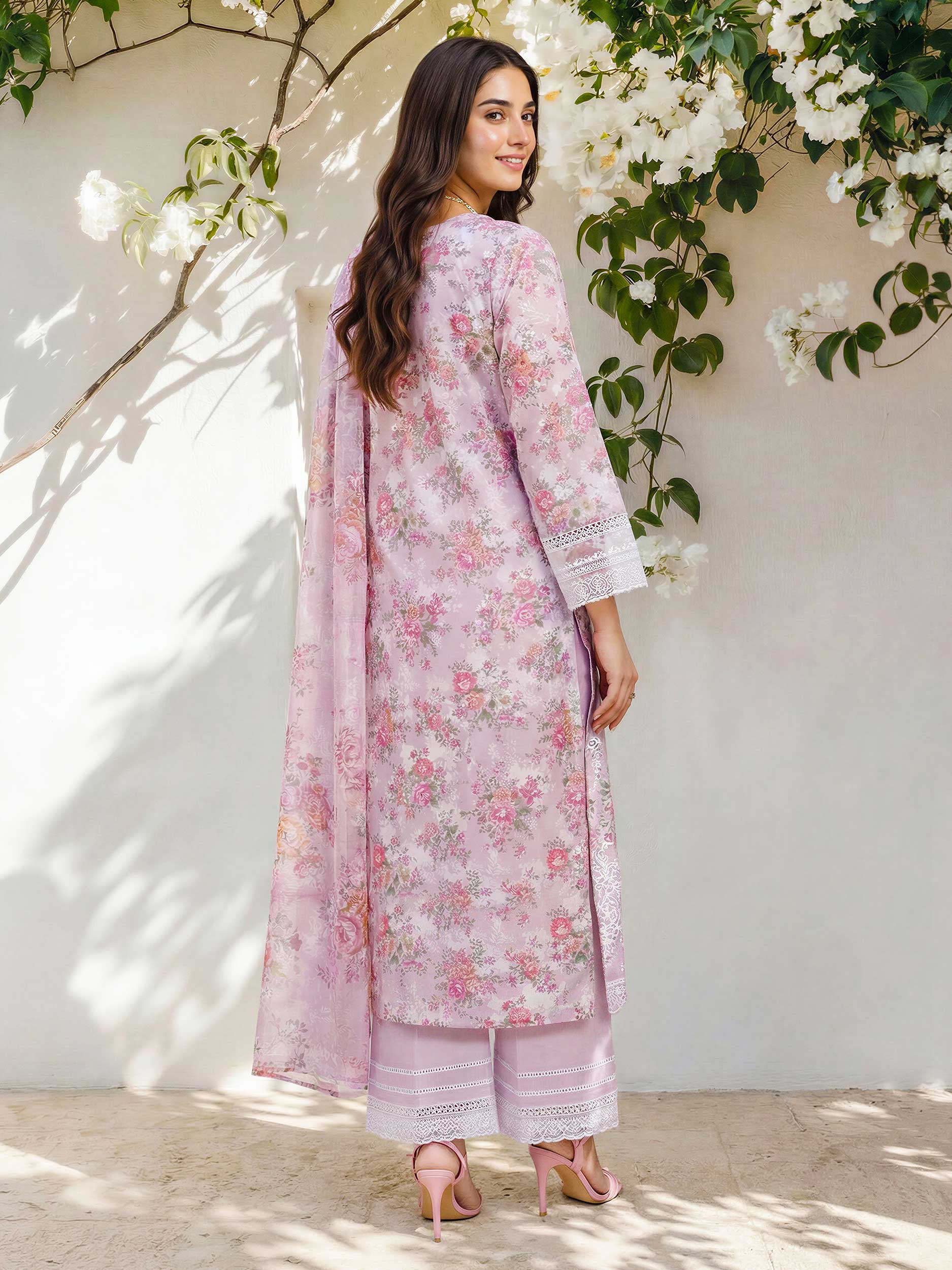 3 Piece Lawn Suit- Embroidered (Pret)