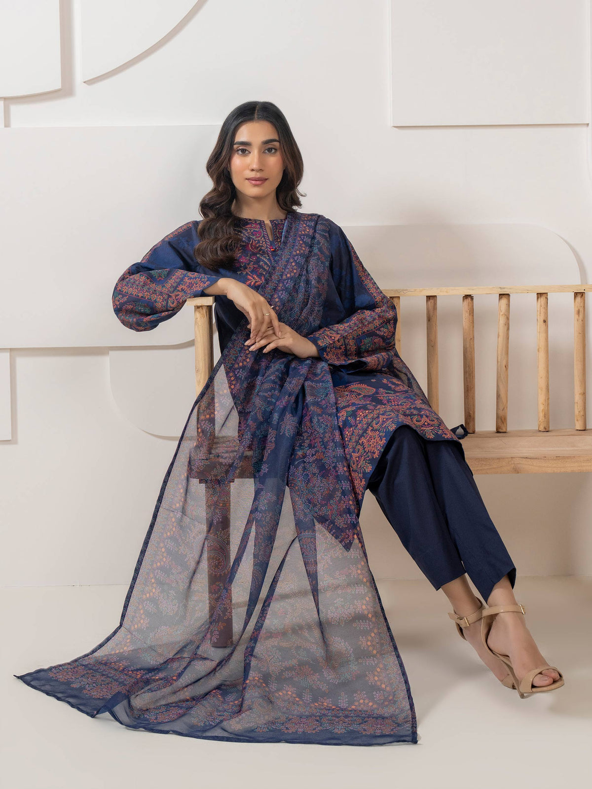 3 Piece Lawn Suit-Embroidered  (Pret)