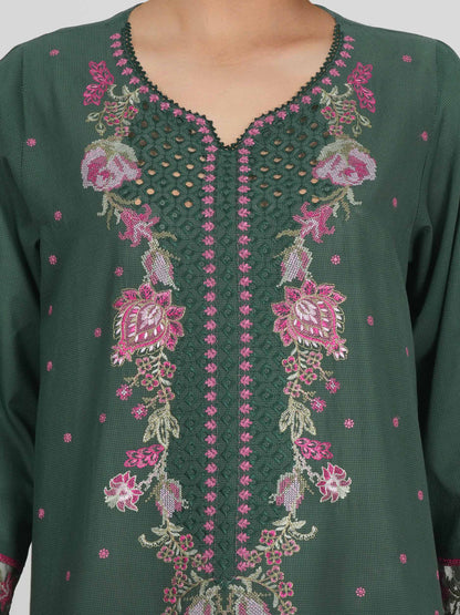 3 Piece Lawn Suit- Embroidered (Pret)