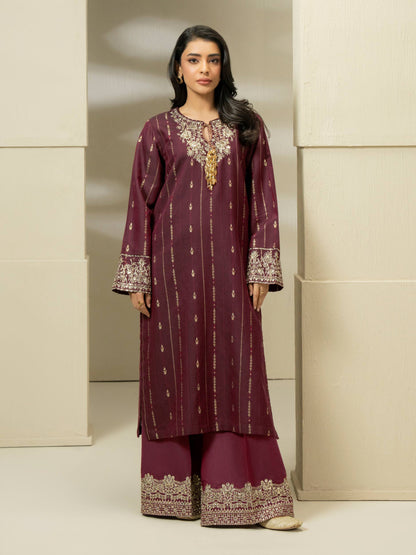2 Piece Jacquard Suit-Embroidered (Pret)