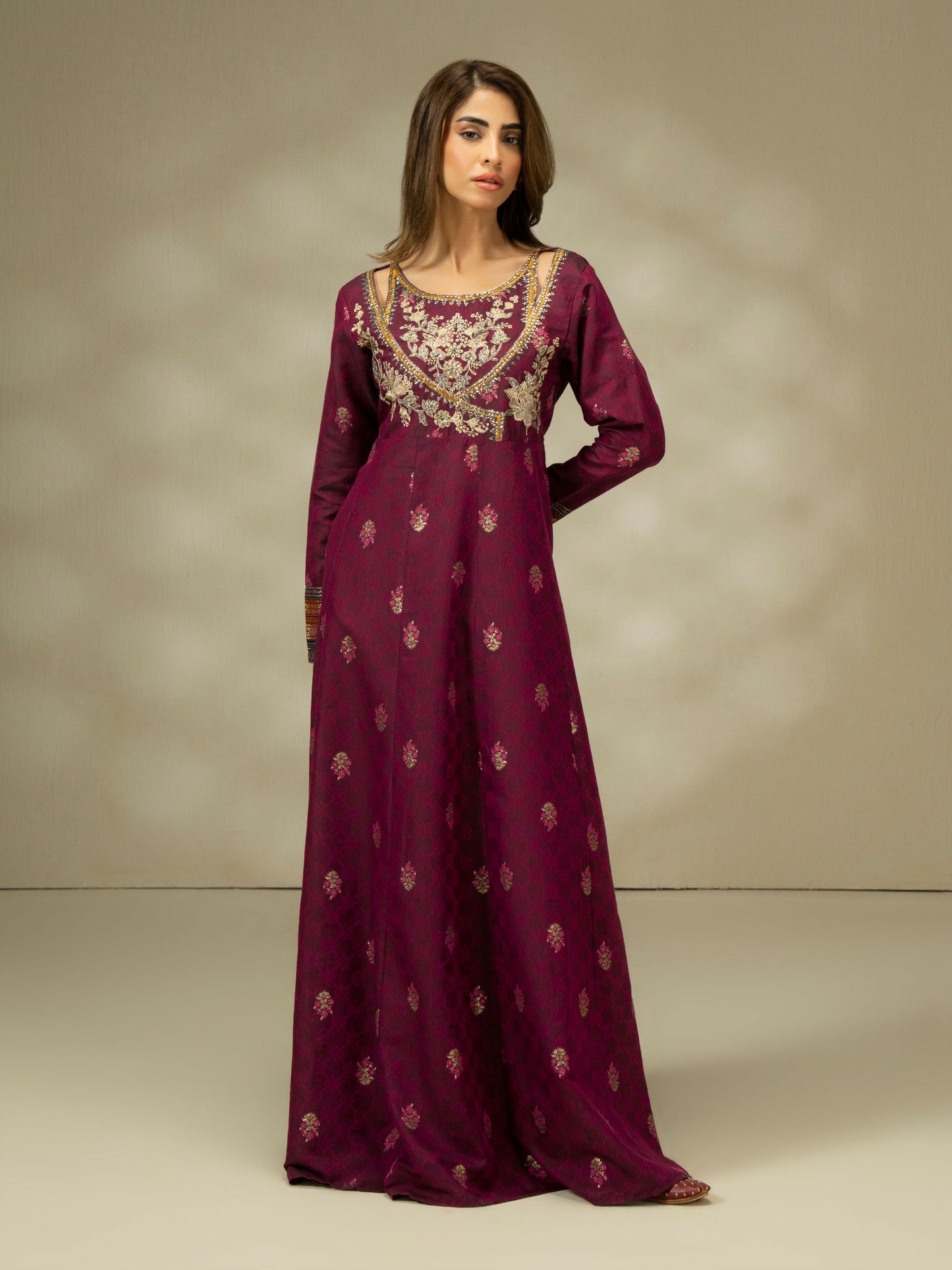 Jacquard Shirt-Embroidered (Pret)