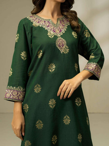 2 Piece Jacquard Suit-Embroidered (Pret)