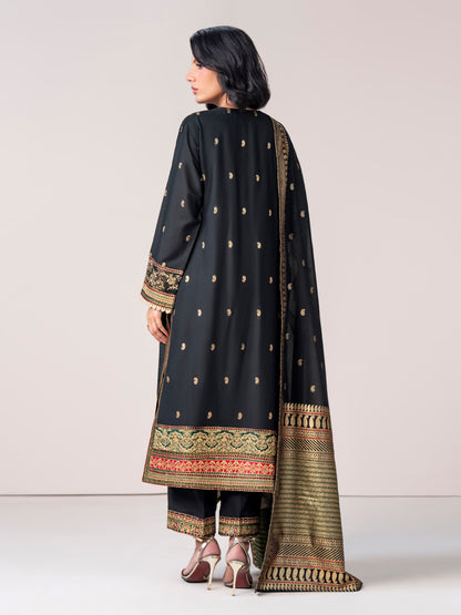 3 Piece Jacquard Suit- Embroidered (Pret)