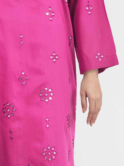 3 Piece Raw Silk Suit- Embroidered (Pret)