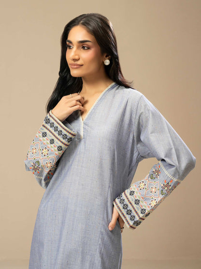 2 Piece Yarn Dyed Suit- Embroidered (Pret)