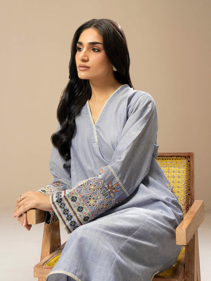 2 Piece Yarn Dyed Suit- Embroidered (Pret)