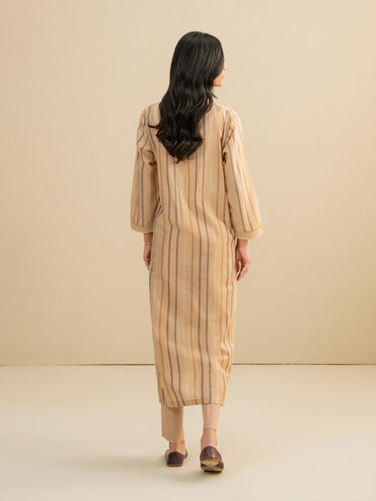 2 Piece Yarn Dyed Suit-Embroidered (Pret)