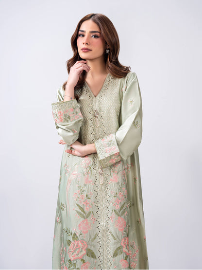 2 Piece Silk Suit- Embroidered (Pret)