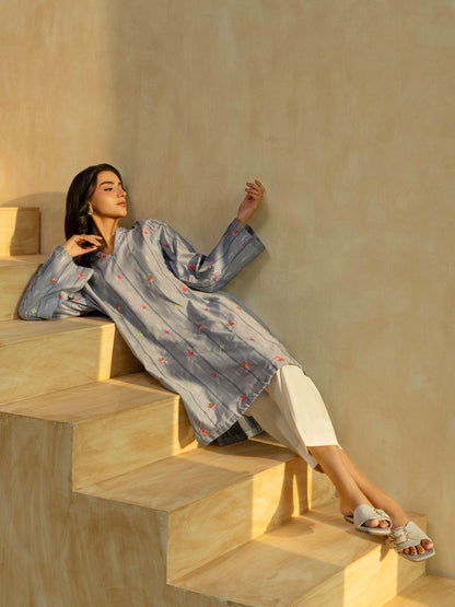 Denim Shirt-Embroidered (Pret)