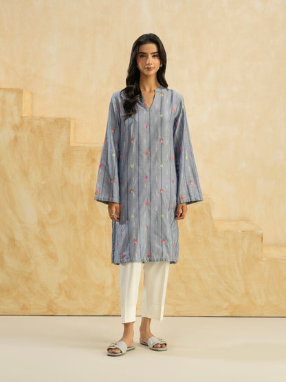 Denim Shirt-Embroidered (Pret)