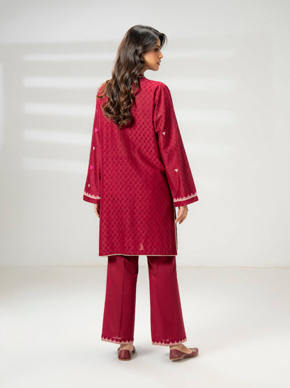 2 Piece Jacquard Suit-Embroidered (Pret)