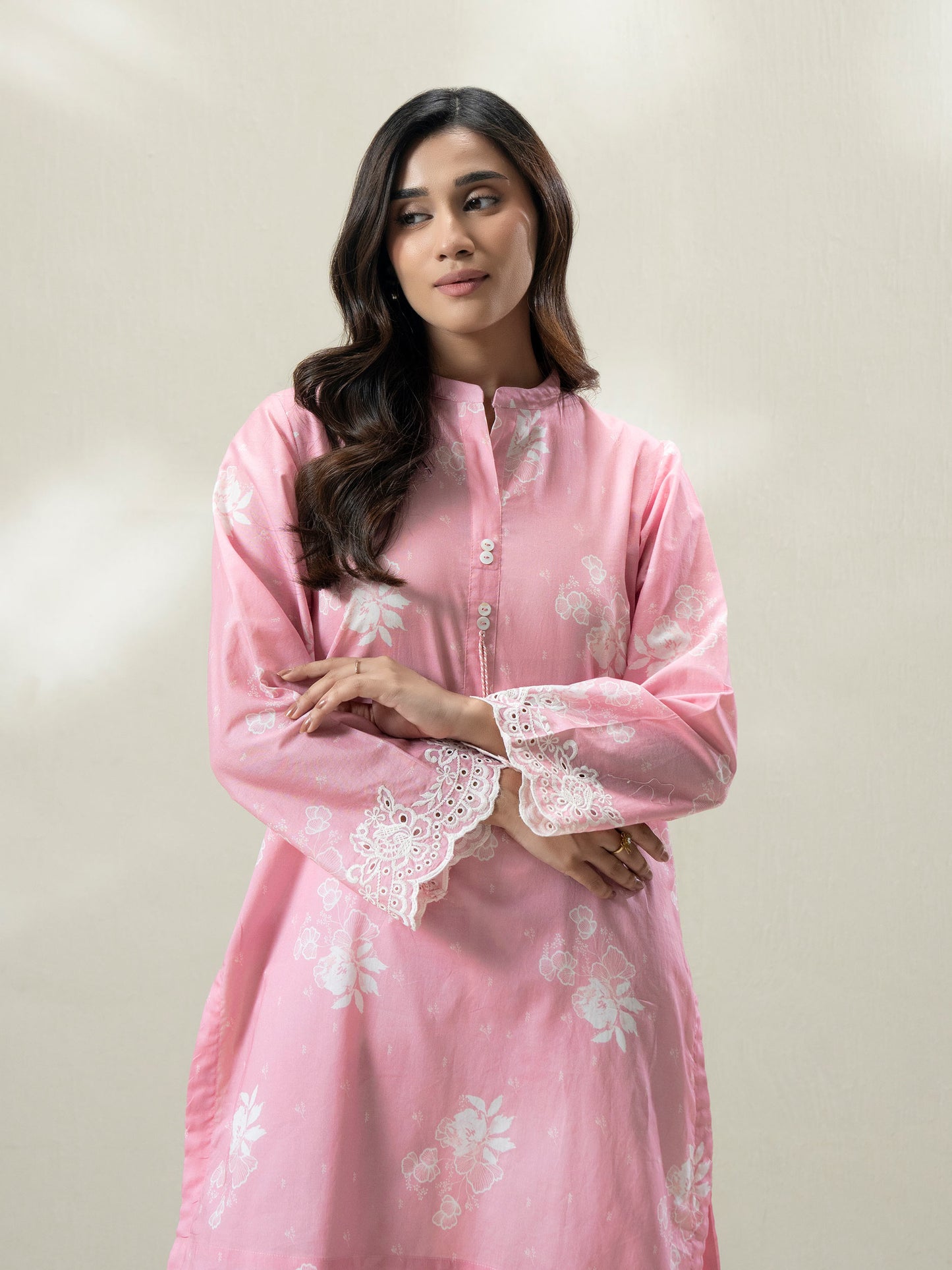 2-Piece Cambric Suit-Embroidered (Pret)