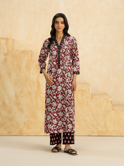 2 Piece Cambric Suit-Printed (Pret)