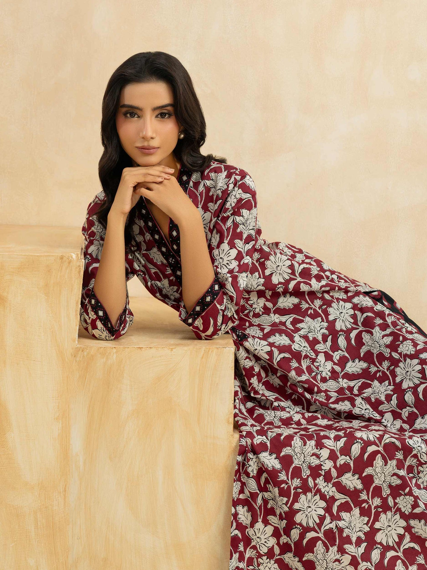 2 Piece Cambric Suit-Printed (Pret)