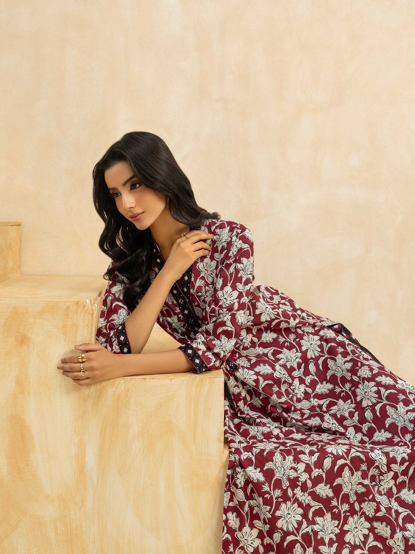 2 Piece Cambric Suit-Printed (Pret)