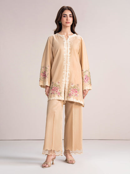 Dobby Co-ord Set- Embroidered
