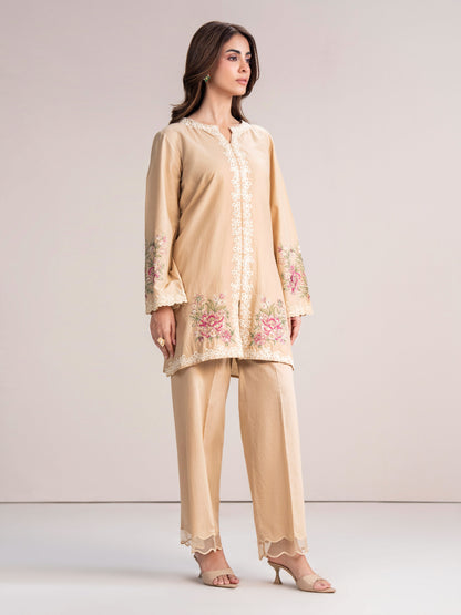 Dobby Co-ord Set- Embroidered