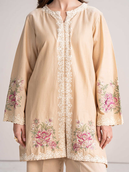 Dobby Co-ord Set- Embroidered